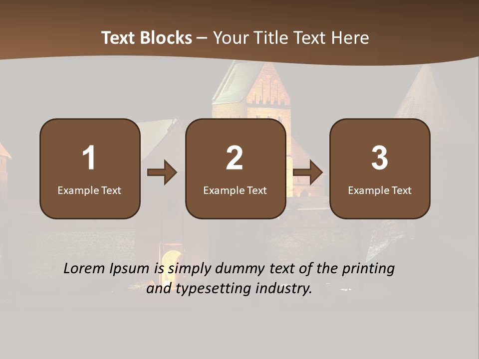 Snow Night Temple PowerPoint Template