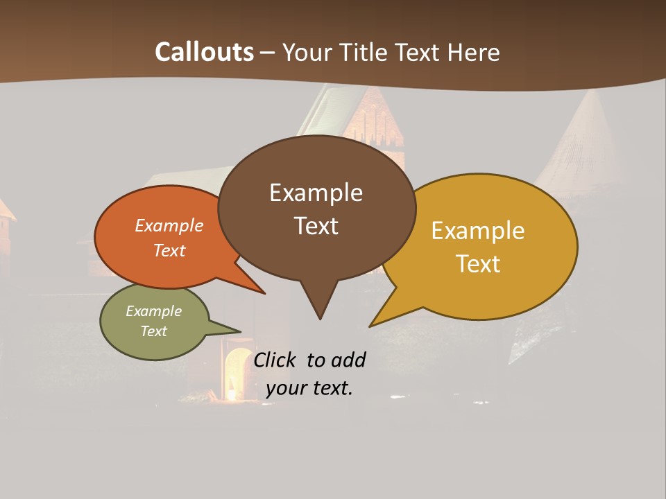 Snow Night Temple PowerPoint Template