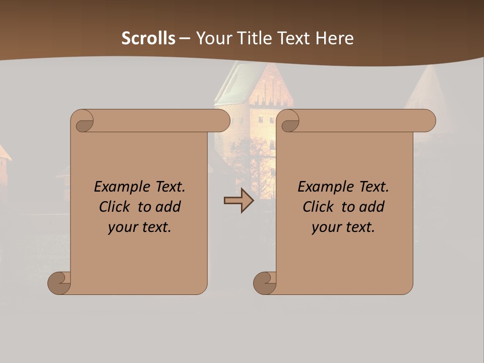 Snow Night Temple PowerPoint Template