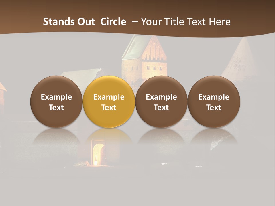 Snow Night Temple PowerPoint Template