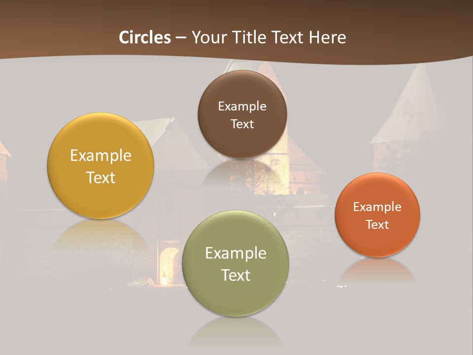 Snow Night Temple PowerPoint Template