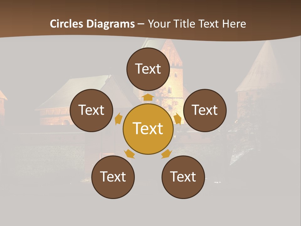 Snow Night Temple PowerPoint Template