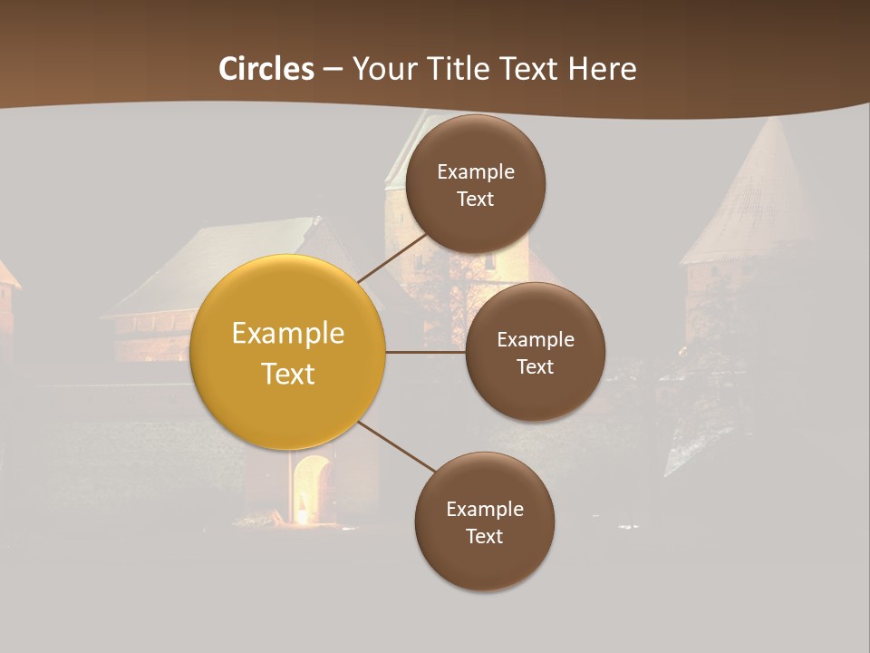 Snow Night Temple PowerPoint Template