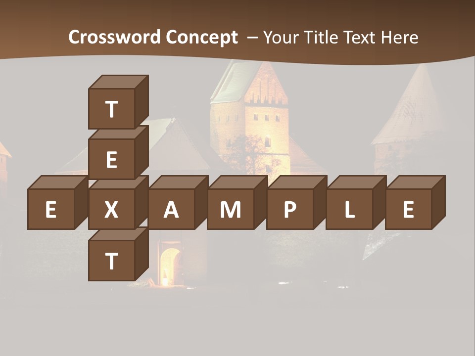 Snow Night Temple PowerPoint Template