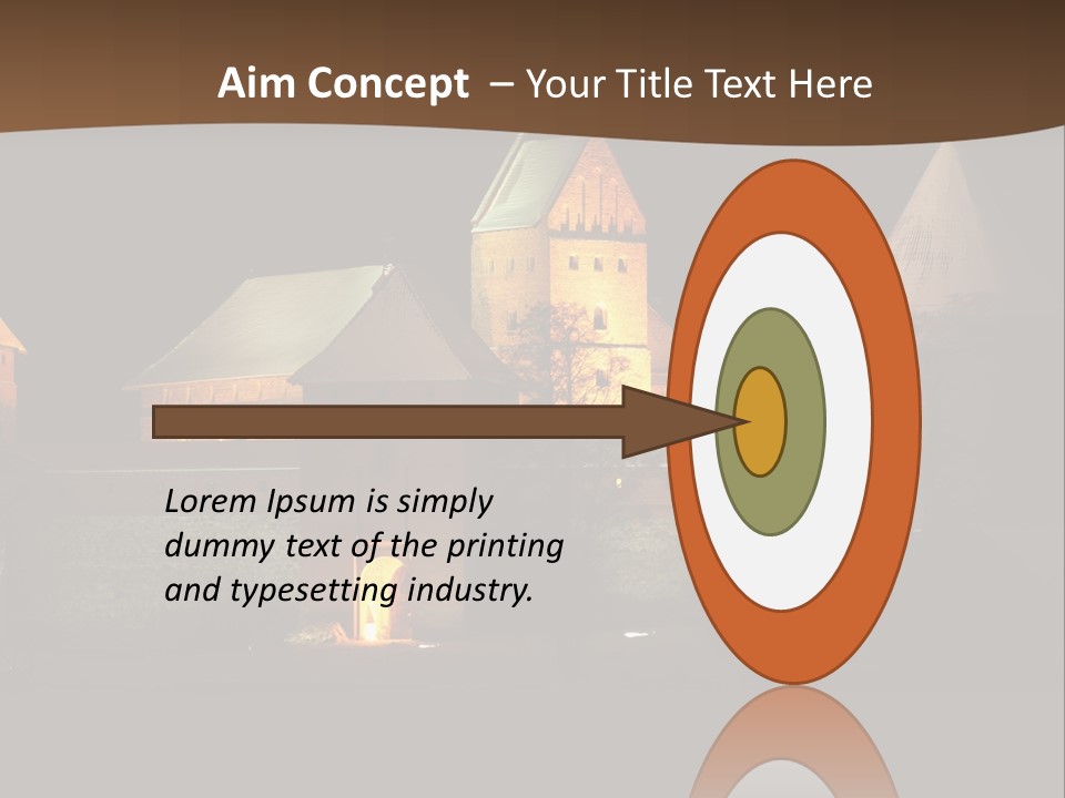 Snow Night Temple PowerPoint Template