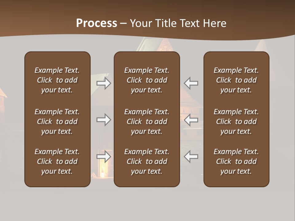Snow Night Temple PowerPoint Template
