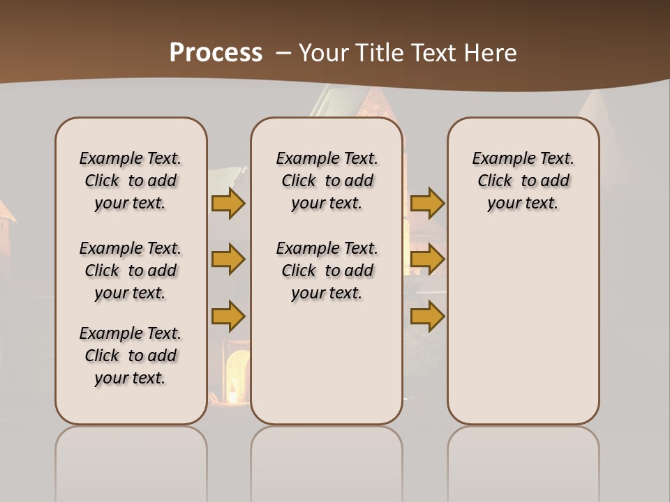 Snow Night Temple PowerPoint Template