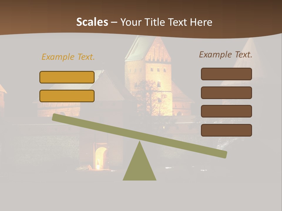 Snow Night Temple PowerPoint Template