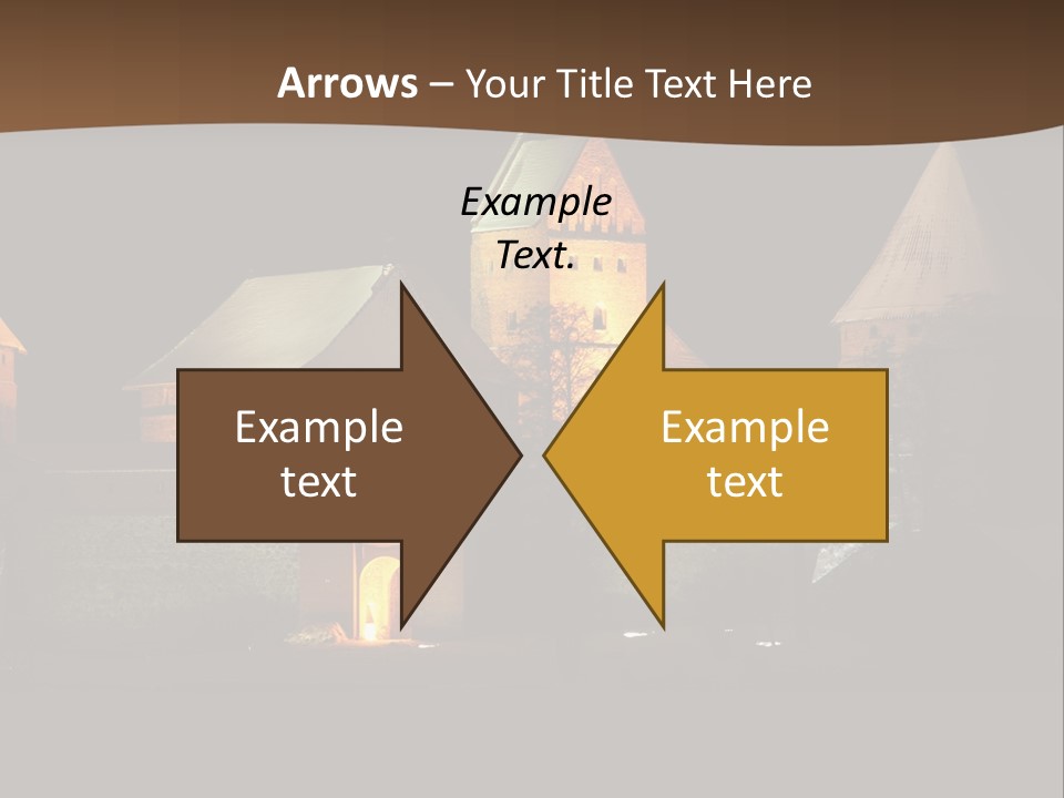 Snow Night Temple PowerPoint Template