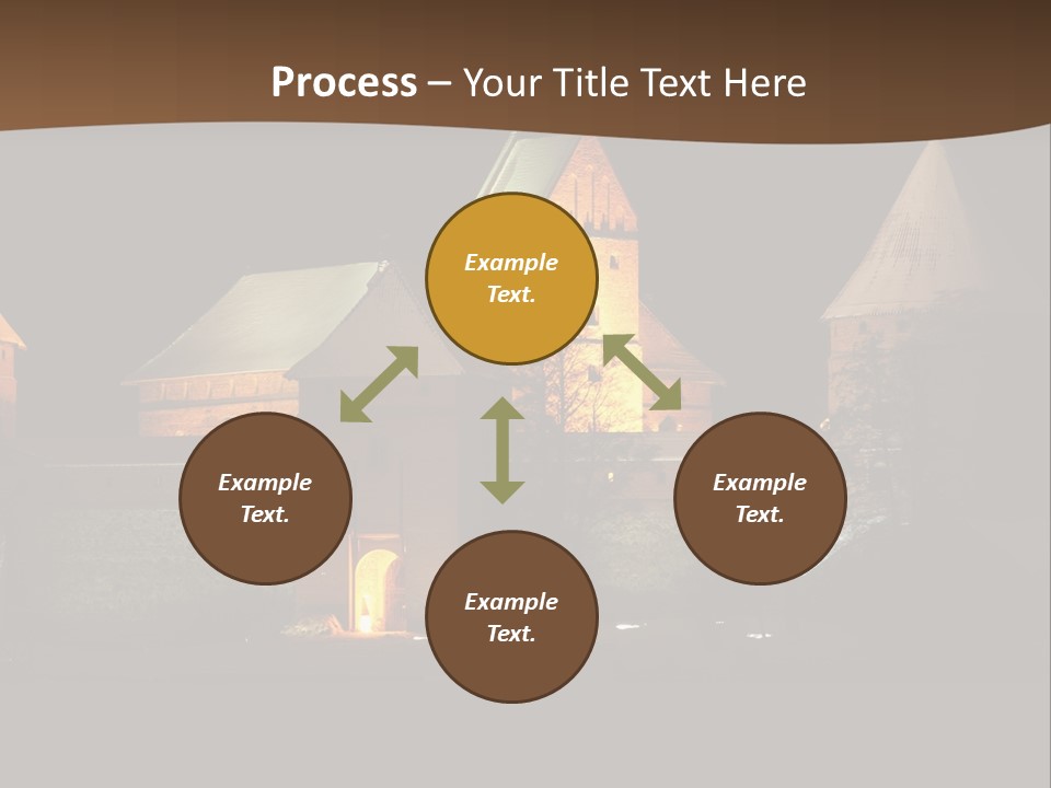 Snow Night Temple PowerPoint Template