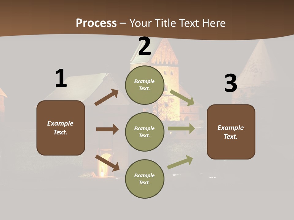 Snow Night Temple PowerPoint Template