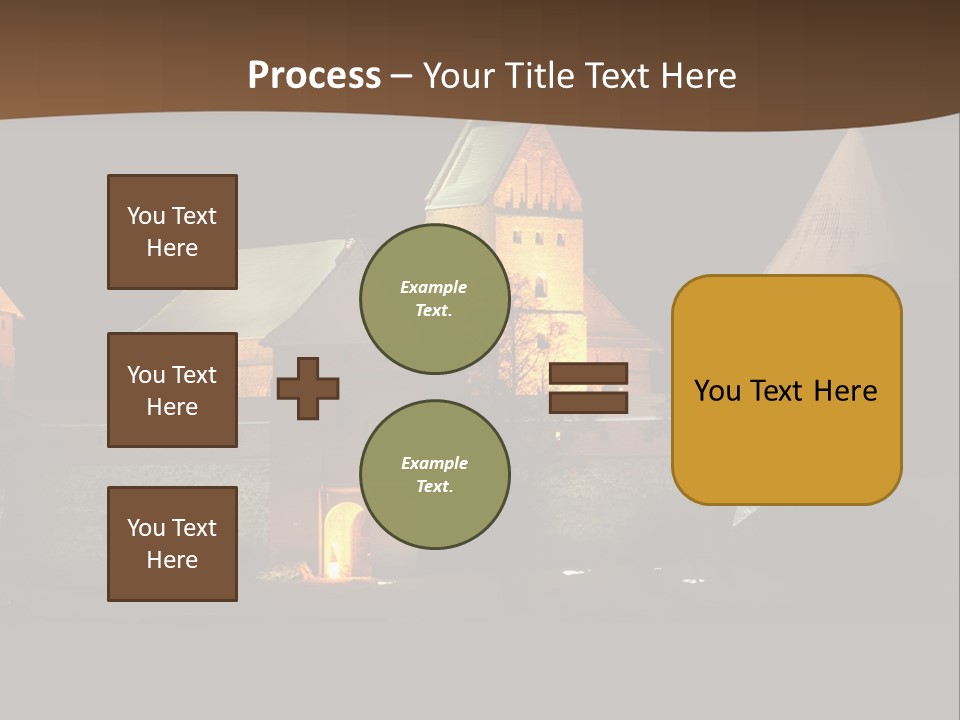 Snow Night Temple PowerPoint Template