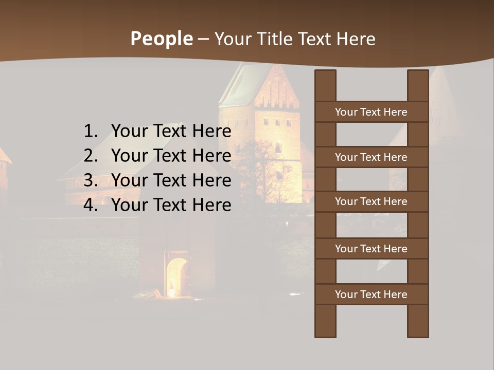 Snow Night Temple PowerPoint Template