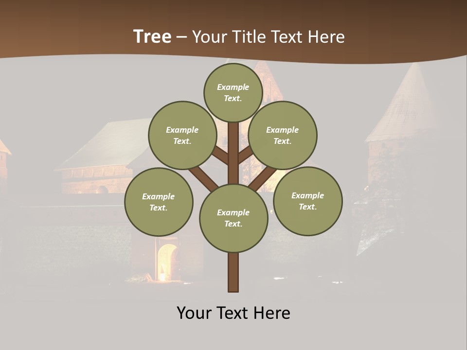 Snow Night Temple PowerPoint Template