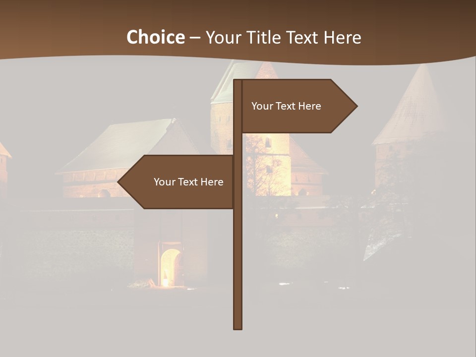 Snow Night Temple PowerPoint Template