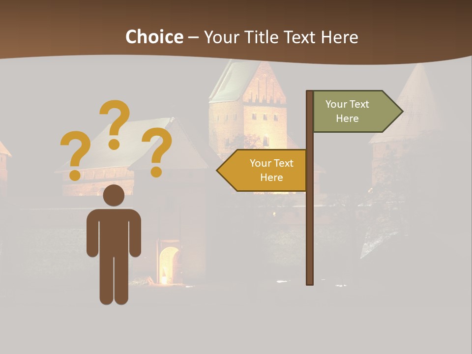 Snow Night Temple PowerPoint Template