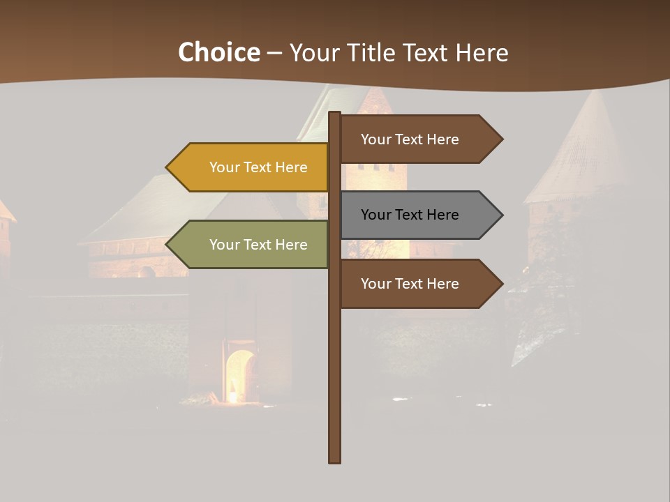 Snow Night Temple PowerPoint Template