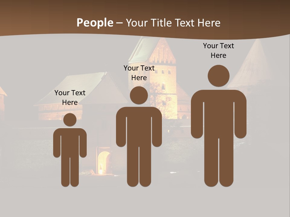 Snow Night Temple PowerPoint Template