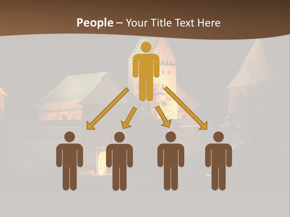 Snow Night Temple PowerPoint Template