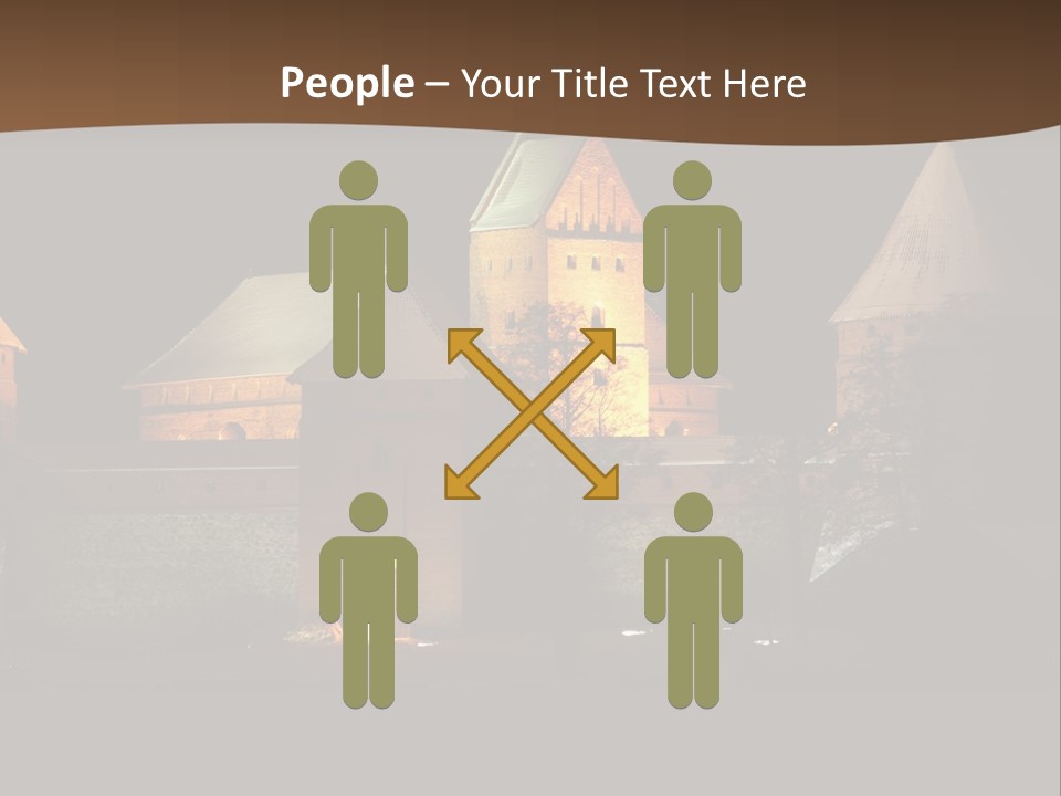 Snow Night Temple PowerPoint Template