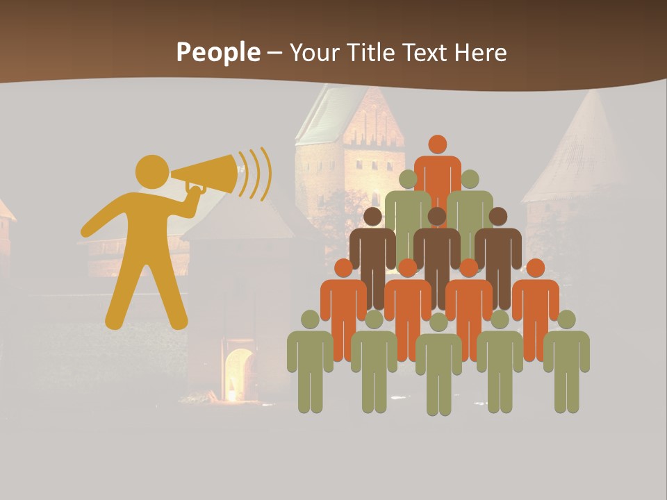 Snow Night Temple PowerPoint Template