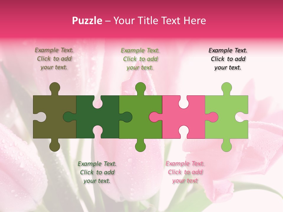 Isolated Macro Pink PowerPoint Template