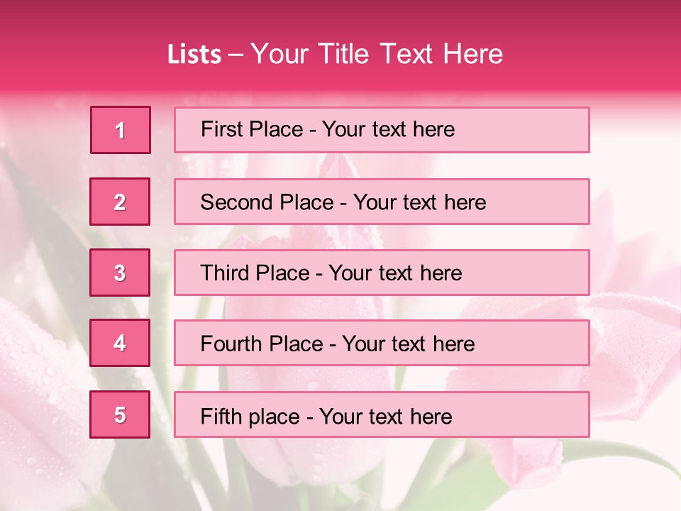 Isolated Macro Pink PowerPoint Template