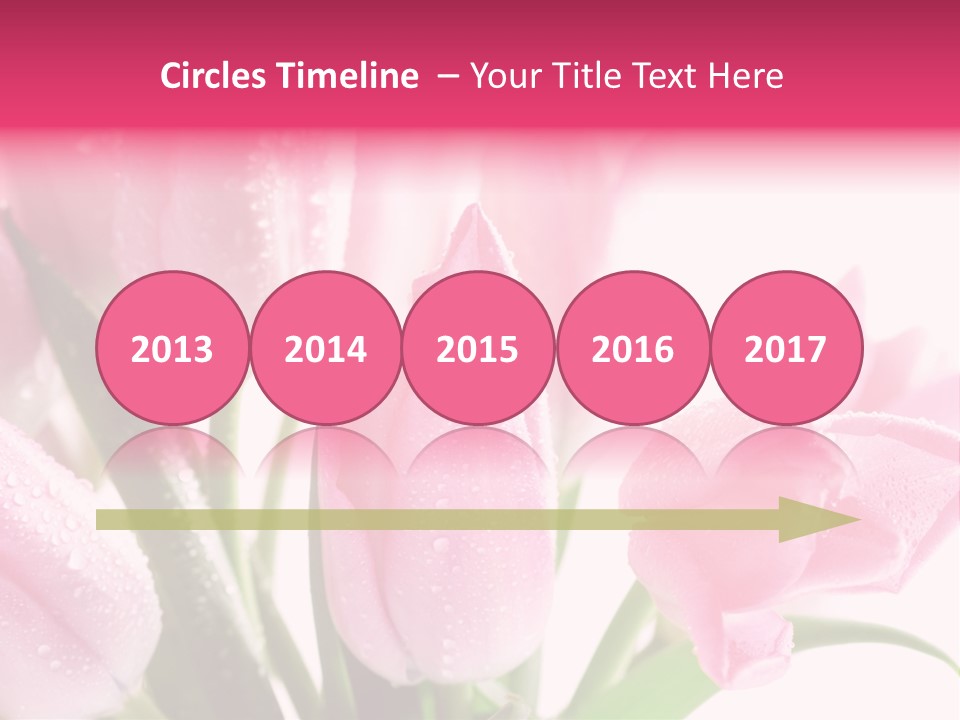 Isolated Macro Pink PowerPoint Template