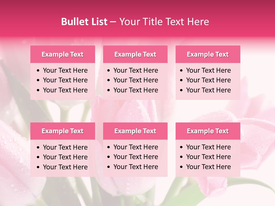 Isolated Macro Pink PowerPoint Template