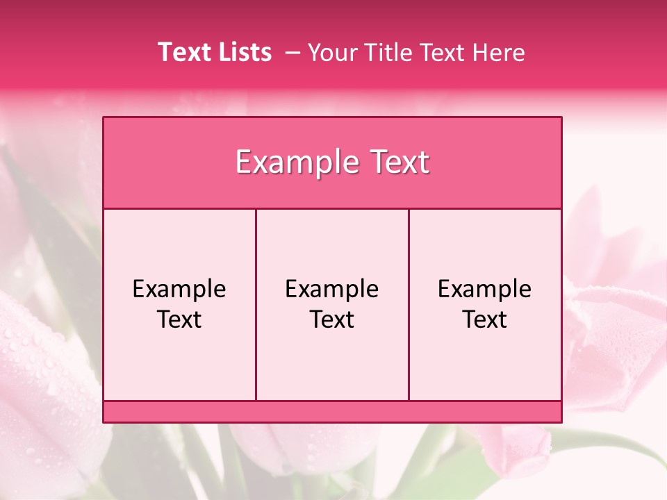 Isolated Macro Pink PowerPoint Template