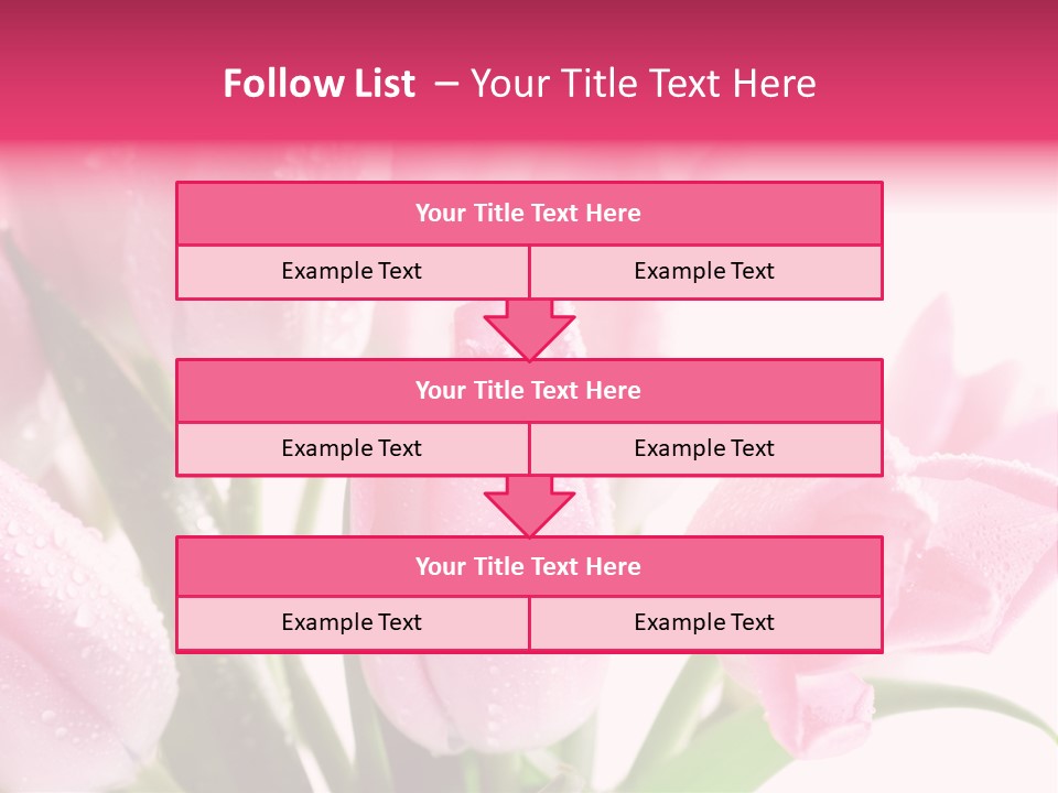 Isolated Macro Pink PowerPoint Template