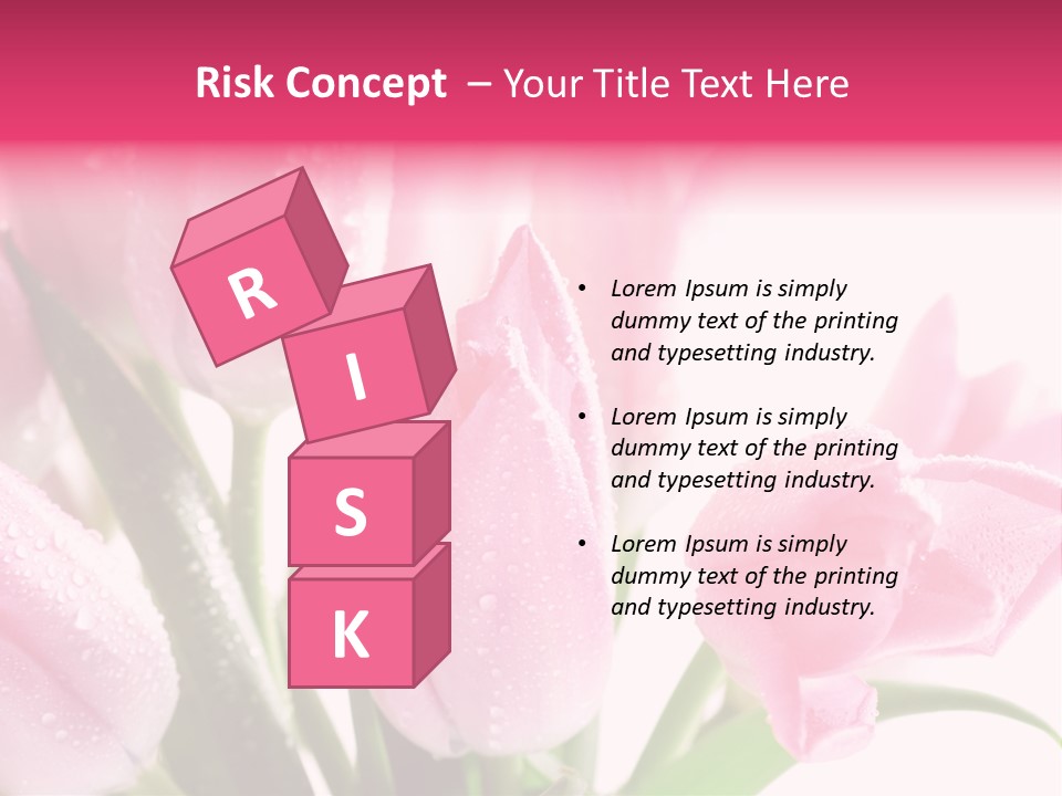 Isolated Macro Pink PowerPoint Template