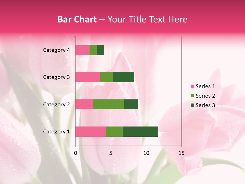 Isolated Macro Pink PowerPoint Template