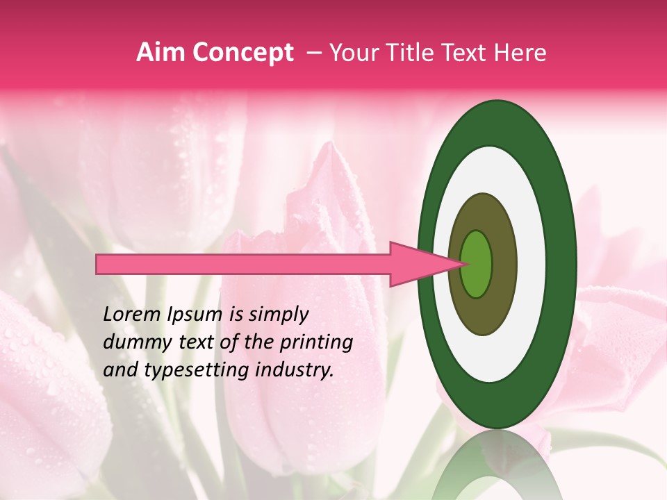 Isolated Macro Pink PowerPoint Template