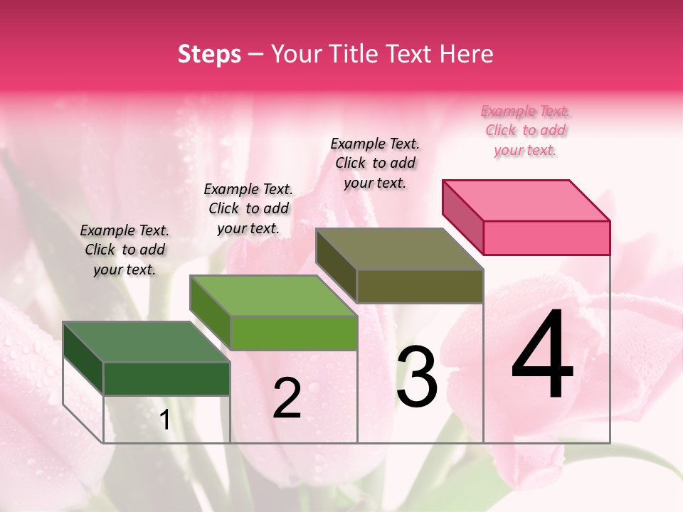 Isolated Macro Pink PowerPoint Template