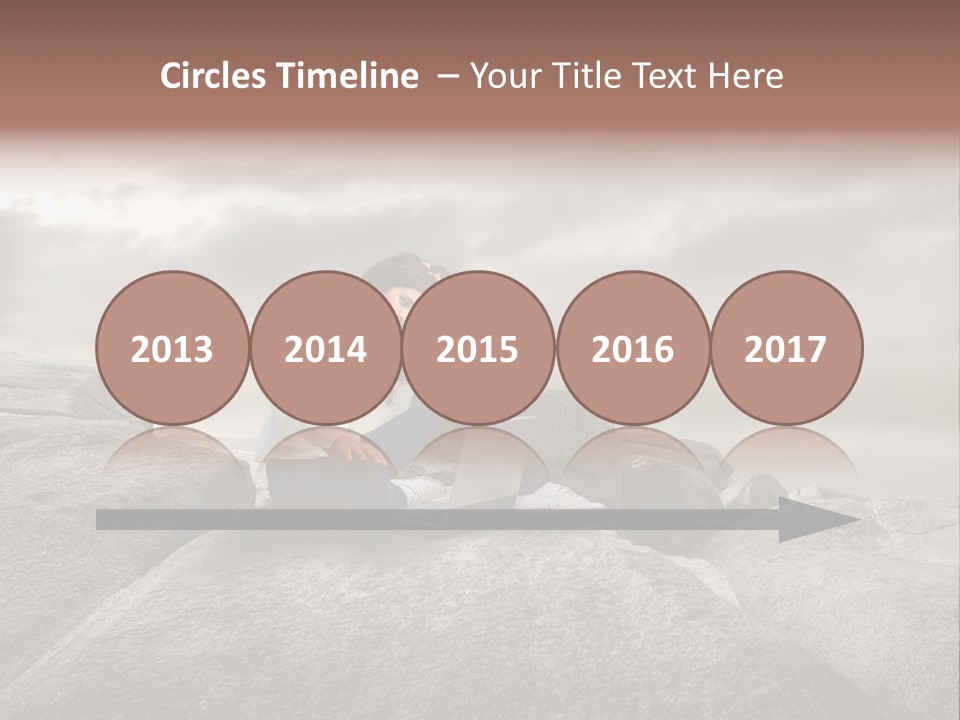 Young Notebook Woman PowerPoint Template