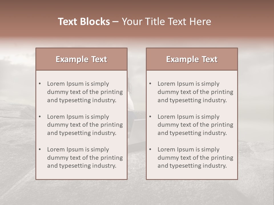 Young Notebook Woman PowerPoint Template