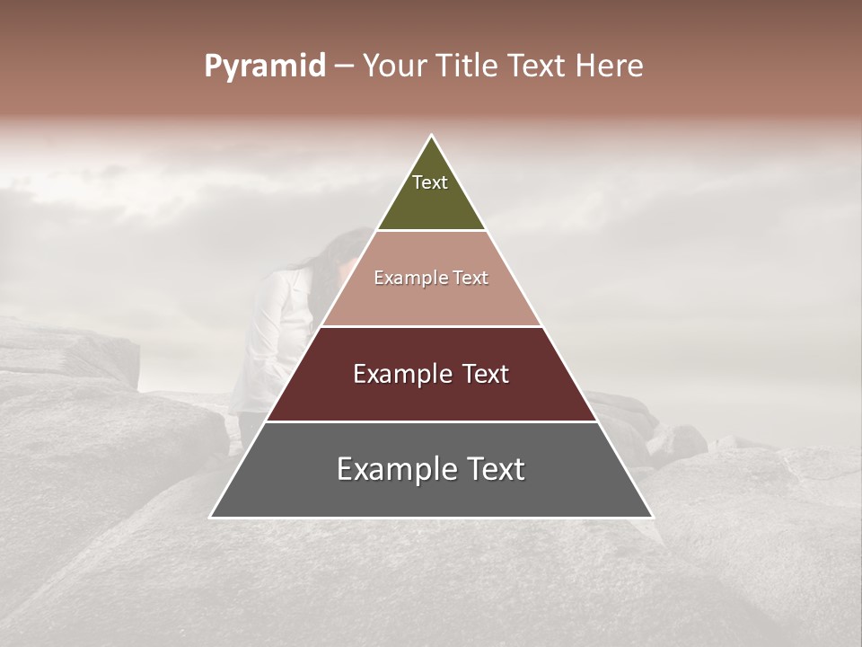 Young Notebook Woman PowerPoint Template