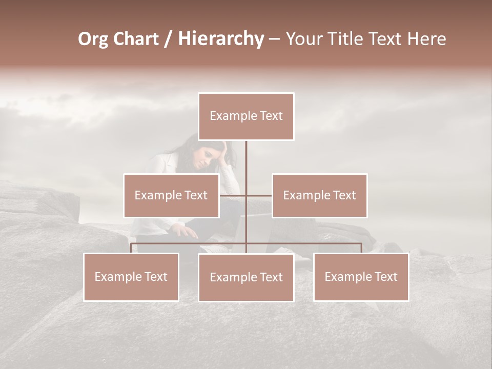 Young Notebook Woman PowerPoint Template