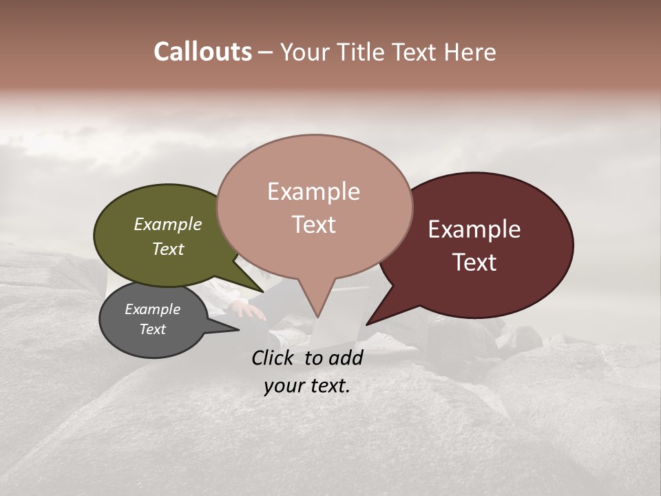 Young Notebook Woman PowerPoint Template