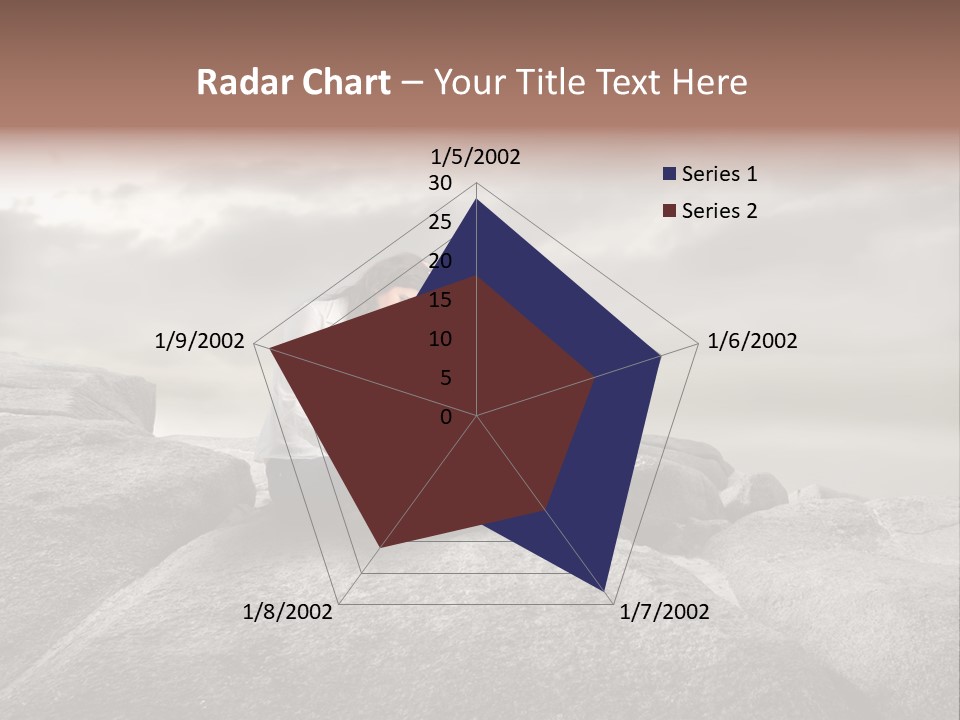 Young Notebook Woman PowerPoint Template