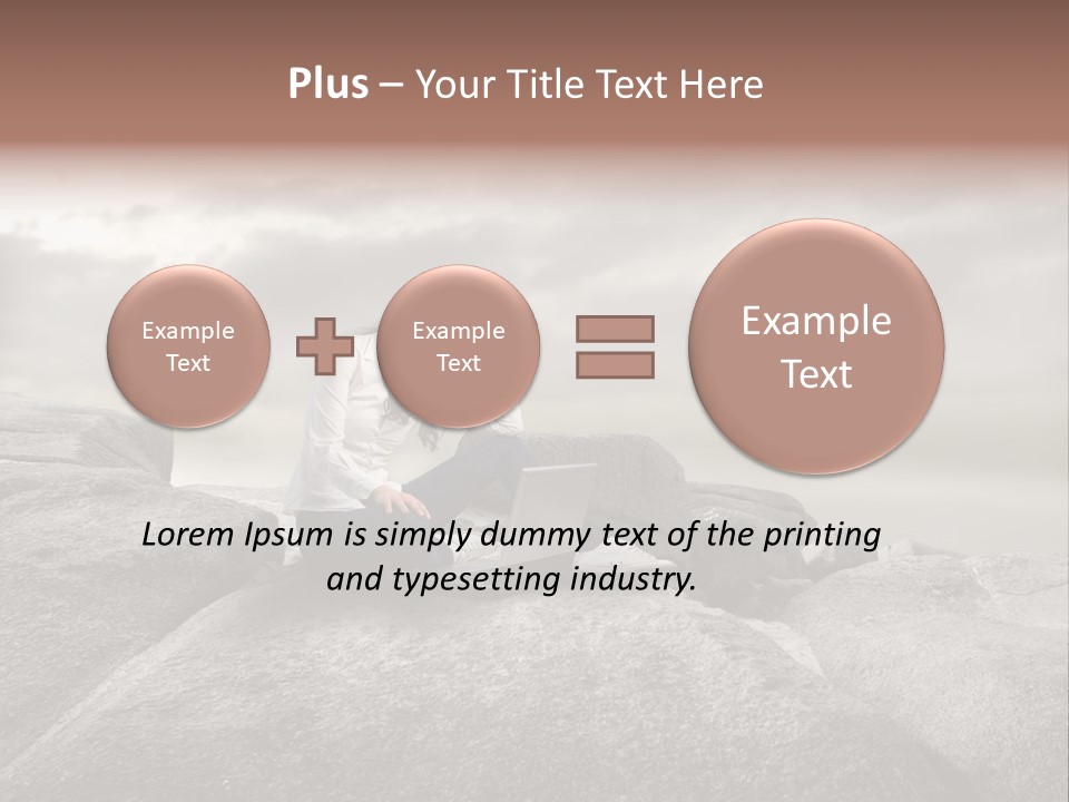Young Notebook Woman PowerPoint Template