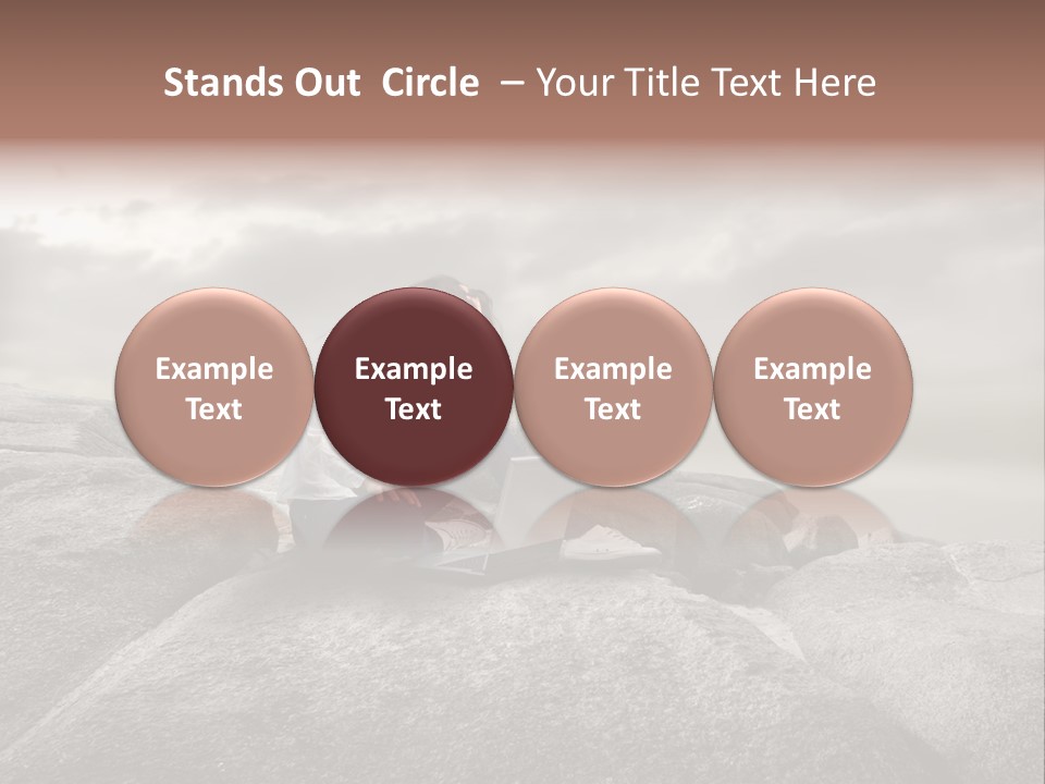 Young Notebook Woman PowerPoint Template