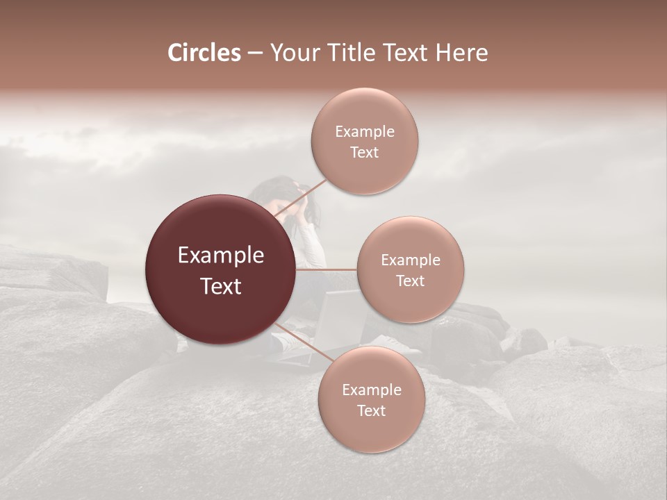 Young Notebook Woman PowerPoint Template