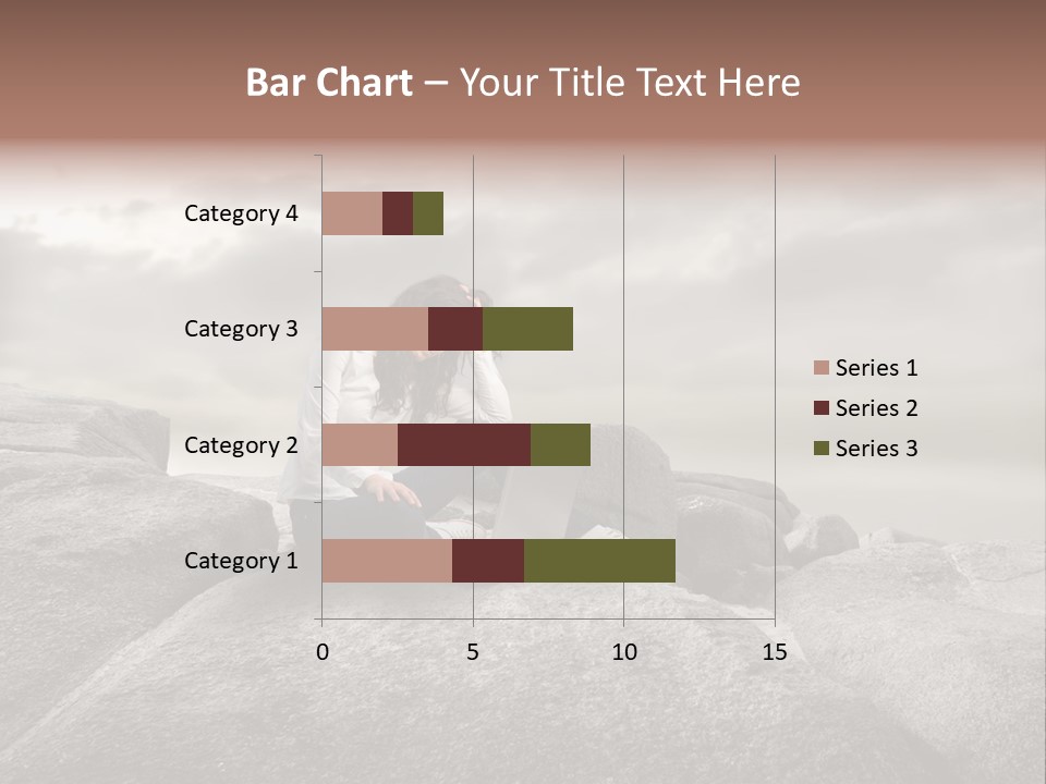 Young Notebook Woman PowerPoint Template