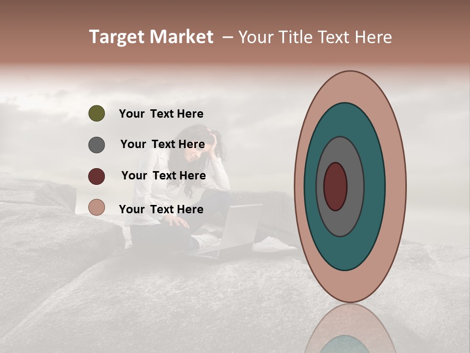 Young Notebook Woman PowerPoint Template