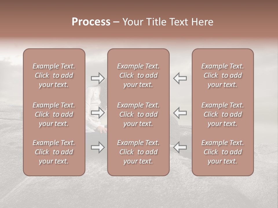 Young Notebook Woman PowerPoint Template