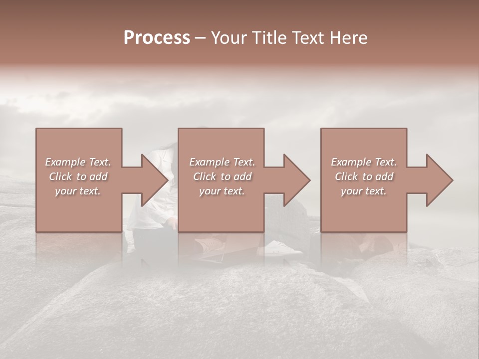 Young Notebook Woman PowerPoint Template