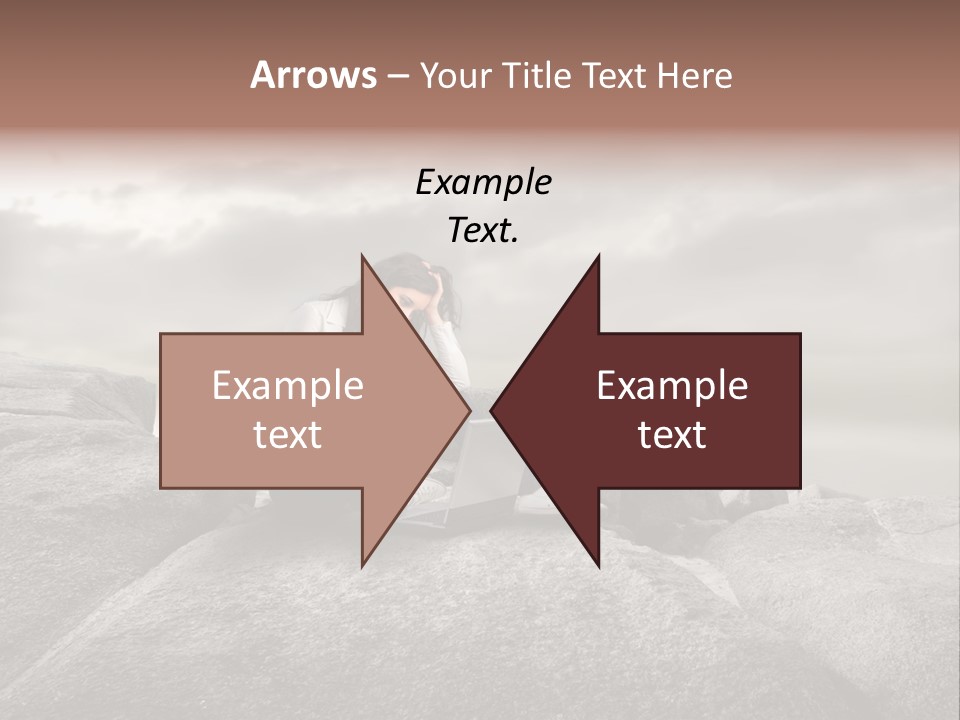 Young Notebook Woman PowerPoint Template