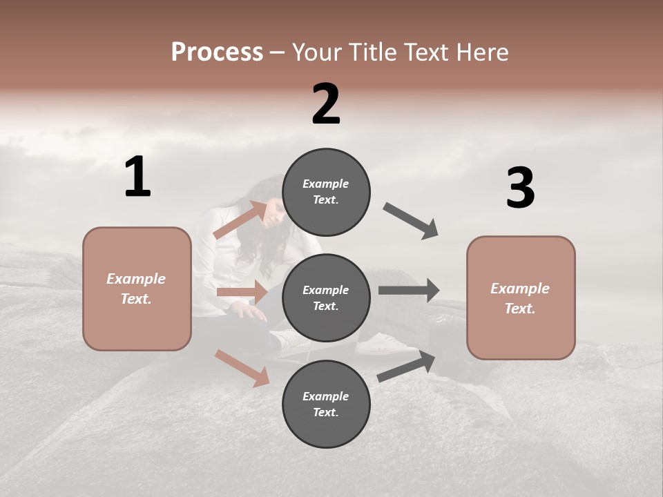 Young Notebook Woman PowerPoint Template